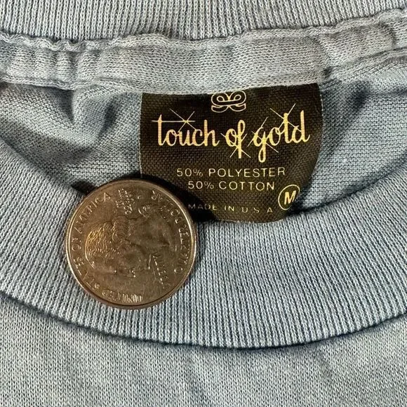 Vintage Touch Of Gold Wolverine Sabretooth Marvel Comics T-Shirt Med Blue 80's